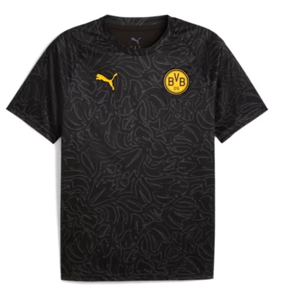 Borussia Dortmund Puma Warm-up‎ Soccer Jersey Men's S Black NWT